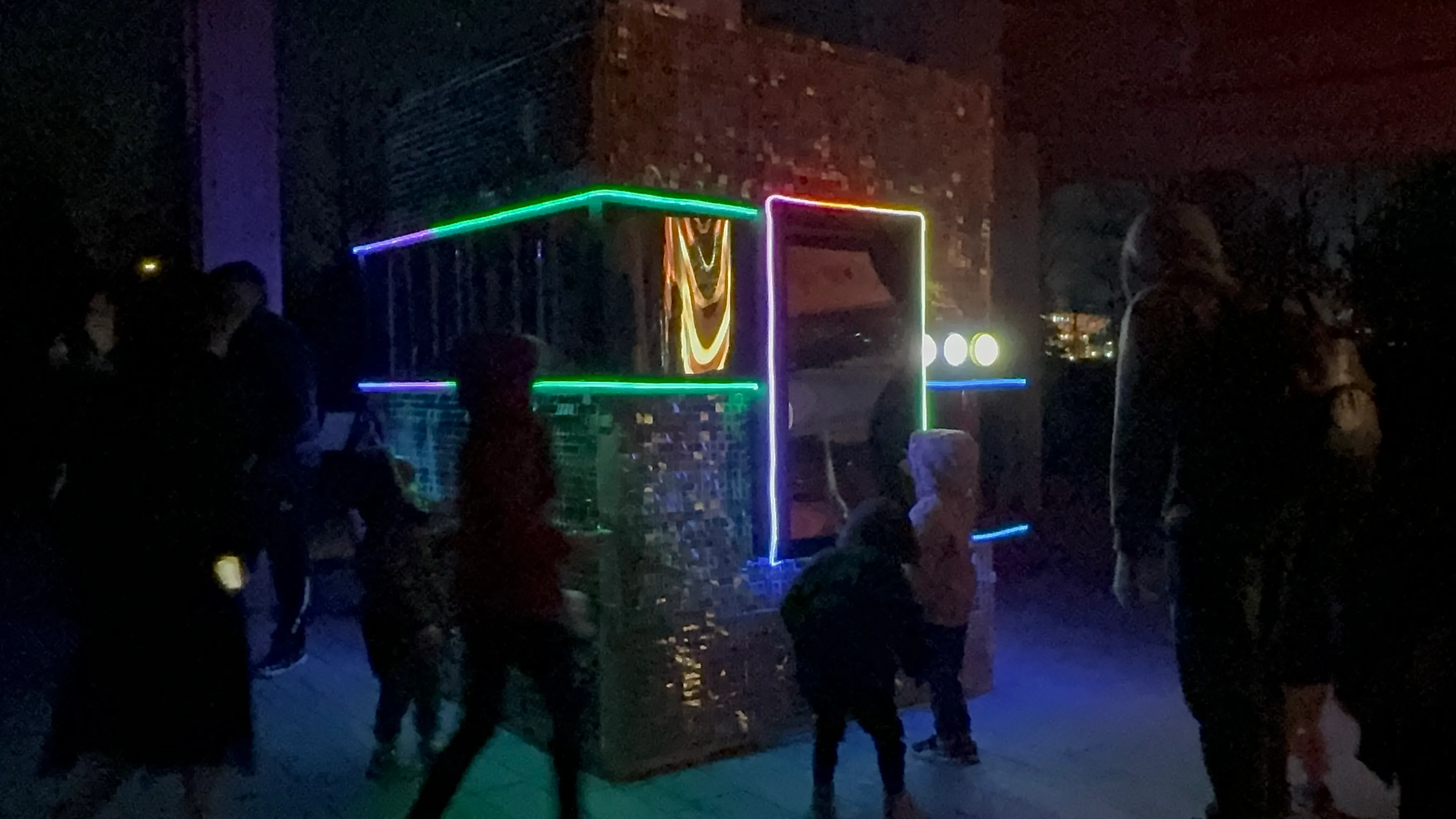 Visitors at night
